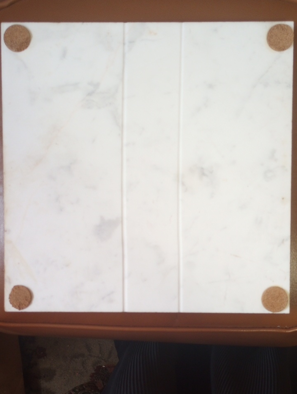 Gray & White Marble 12 x12 Inch Square Cutting Board - Picture 4 of 4